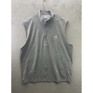 Johnnie O Pullover Vest Mens Large Performance Golf Half Zip Sleeveless UPF 50